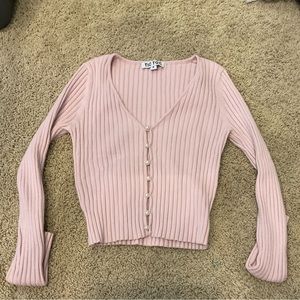 Light pink pearl buttoned sweater